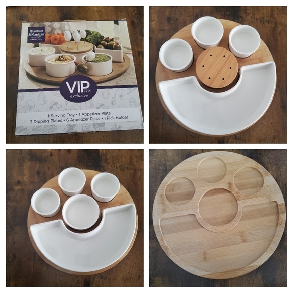 NWT appetizer entertaining set RAYMOUR & FLANIGAN - Picture 1 of 13